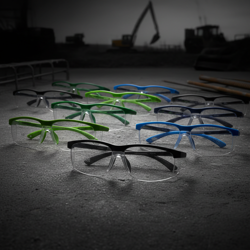3M SecureFit Safety Glasses — multiple styles including clear anti-fog and blue temple