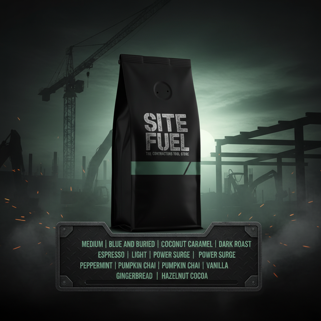 Site Fuel Death Wish Coffee job site dawn industrial background