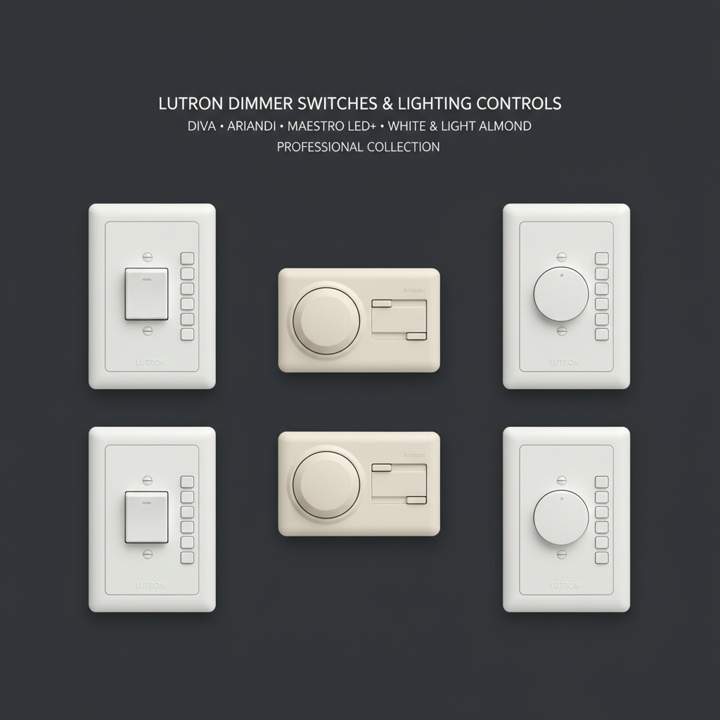 Lutron dimmer switches and lighting controls — Diva, Ariadni, Maestro LED+ wall switches