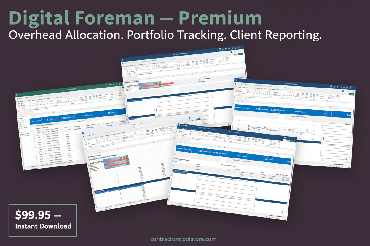 Contractor Project Dashboard — Premium
